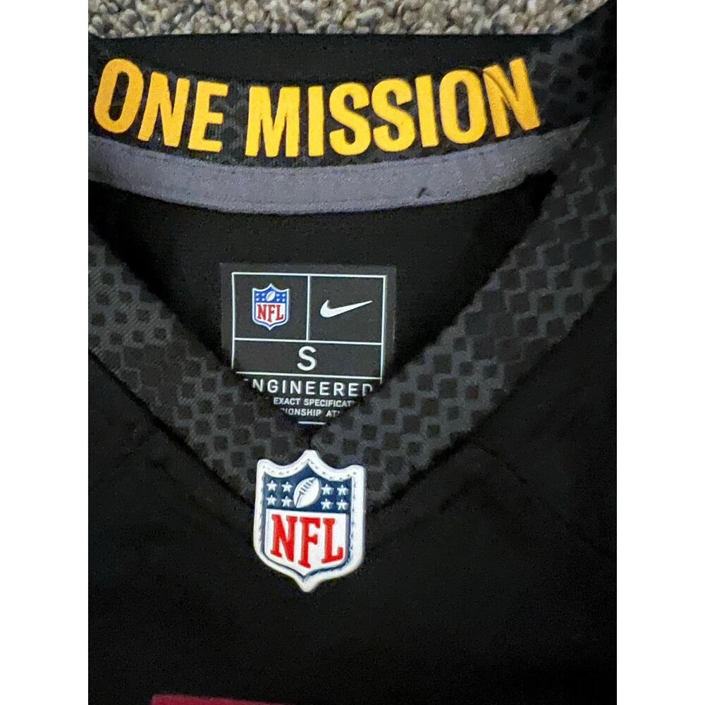 NFL Nike Engineered Wash. Commanders #5 Daniels Football Black Jersey YS (NWT) - Picture 7 of 7